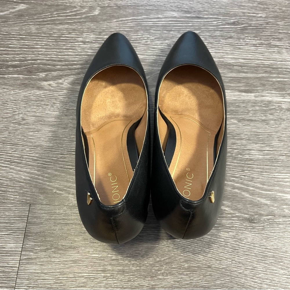 Vionic Women Madison Mia Black Pump Size 10 Block Heel Classic Capsule - Picture 3 of 10